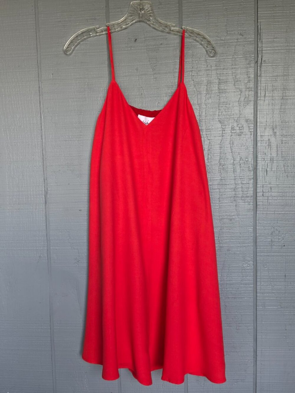 n/nicholas Crepe Diamond Cami Slip Trapeze Sun Dress in Poppy Red. NWT. Size 4
